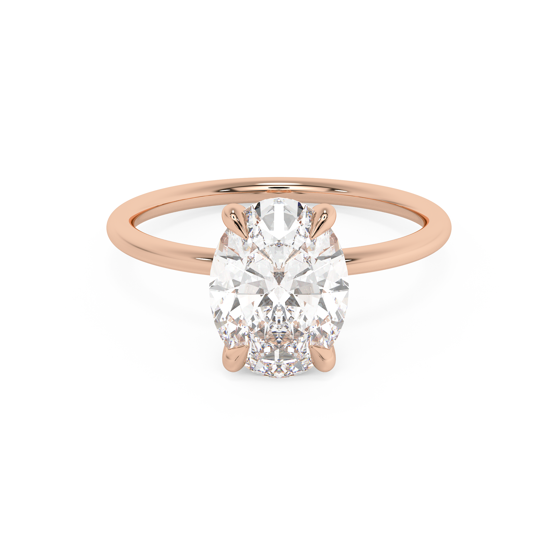 Emerald Solitaire Lab Grown Diamond Engagement Ring