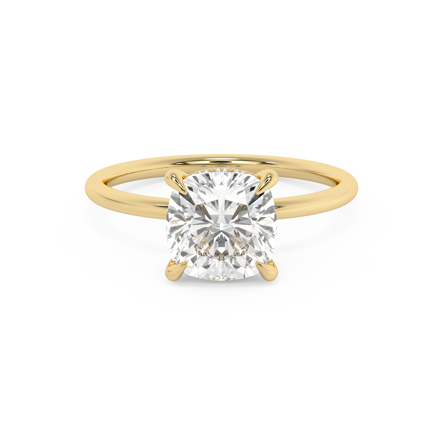 Emerald Solitaire Lab Grown Diamond Engagement Ring