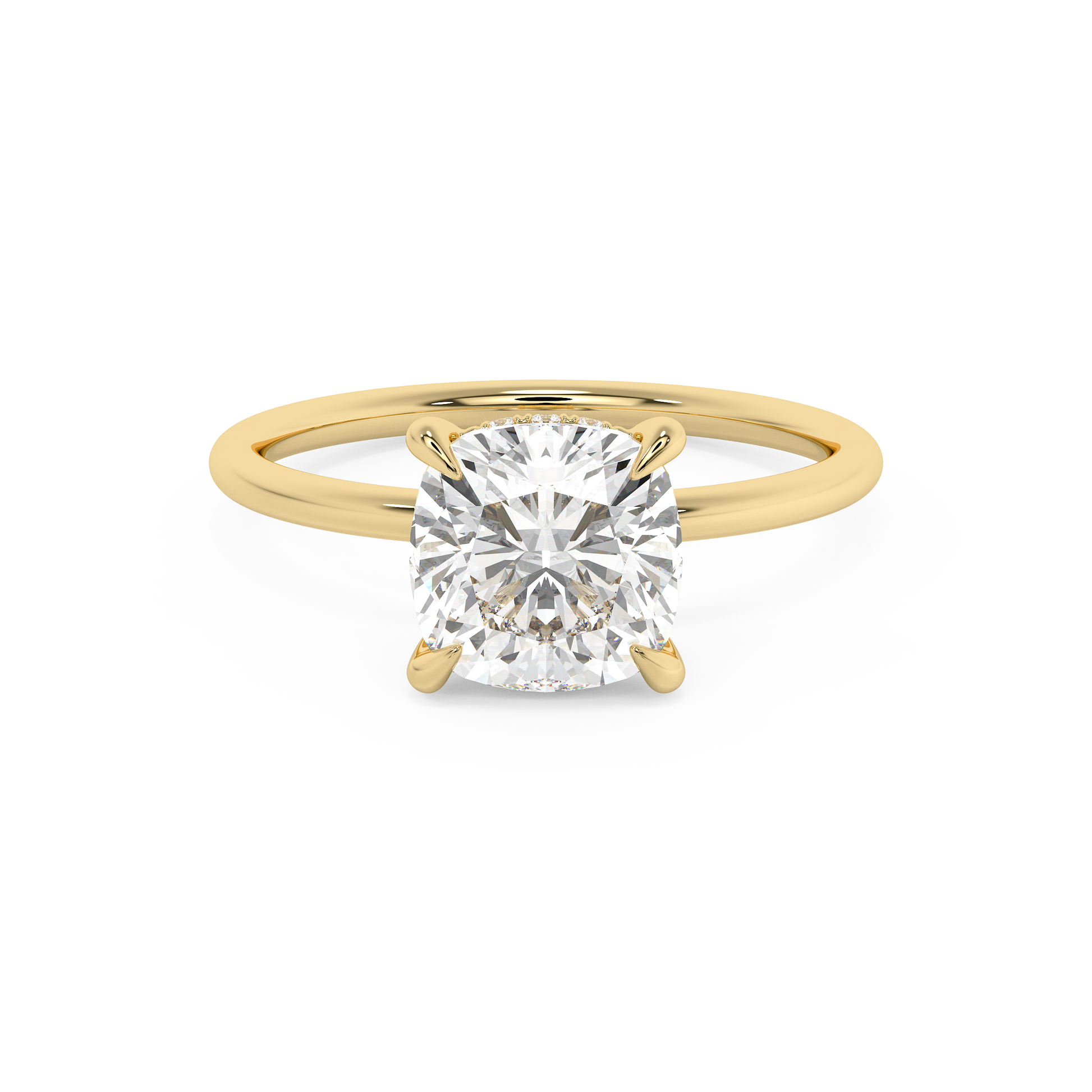 Emerald Solitaire Lab Grown Diamond Engagement Ring