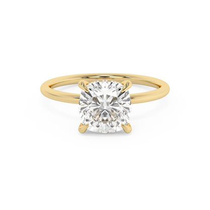 Emerald Solitaire Lab Grown Diamond Engagement Ring