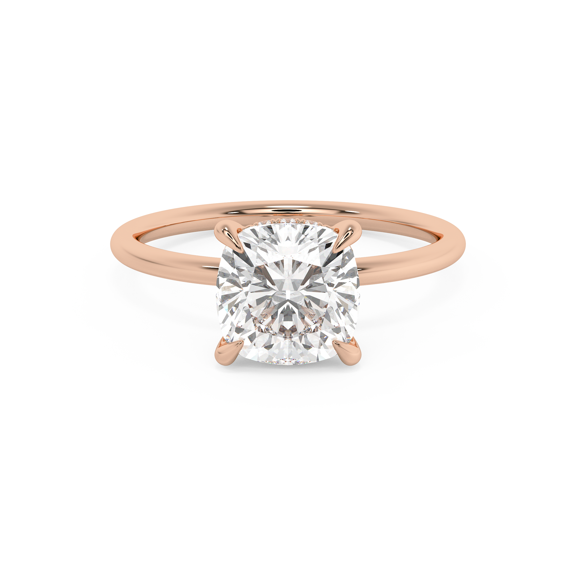 Emerald Solitaire Lab Grown Diamond Engagement Ring