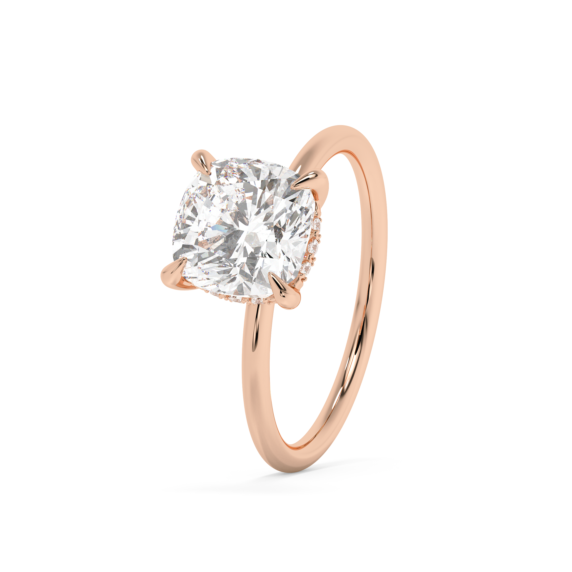 Emerald Solitaire Lab Grown Diamond Engagement Ring