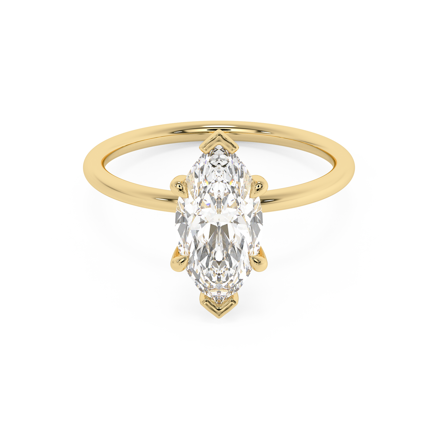 Emerald Solitaire Lab Grown Diamond Engagement Ring