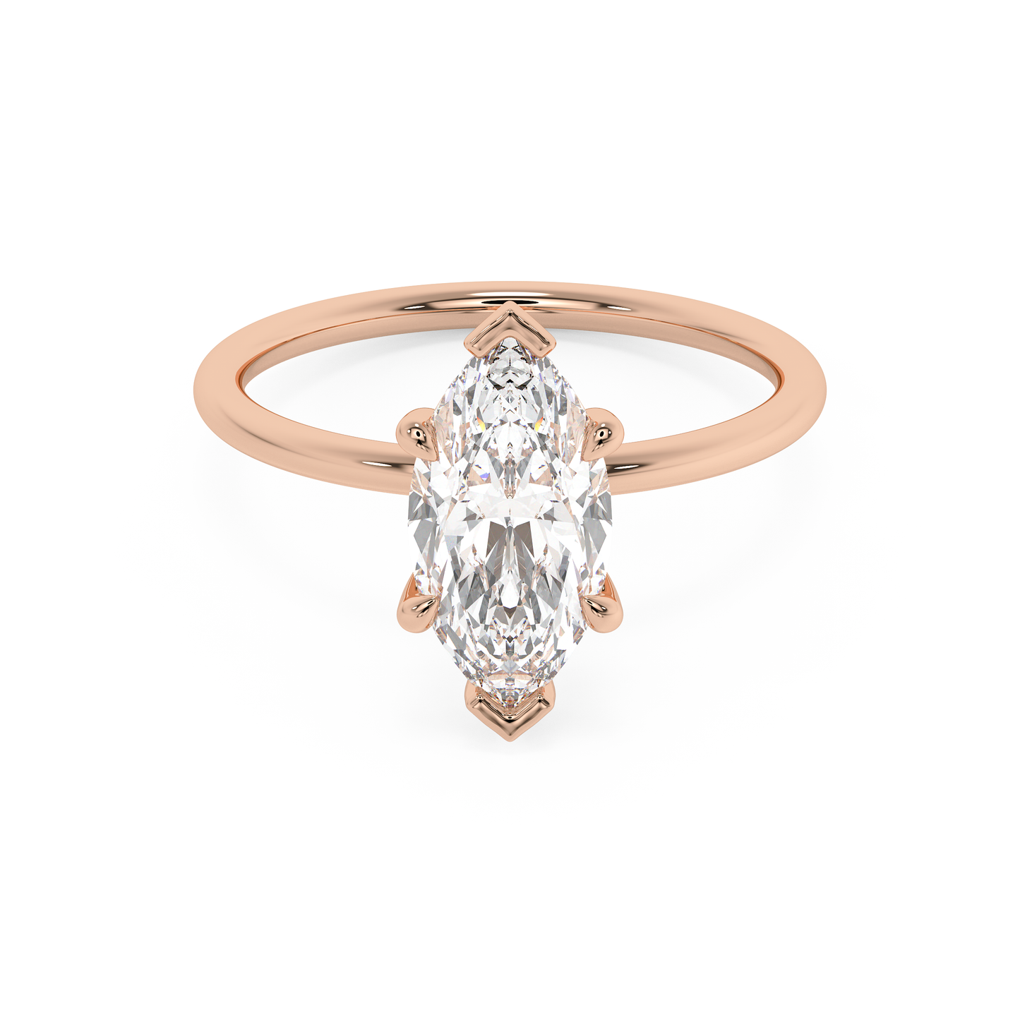 Emerald Solitaire Lab Grown Diamond Engagement Ring