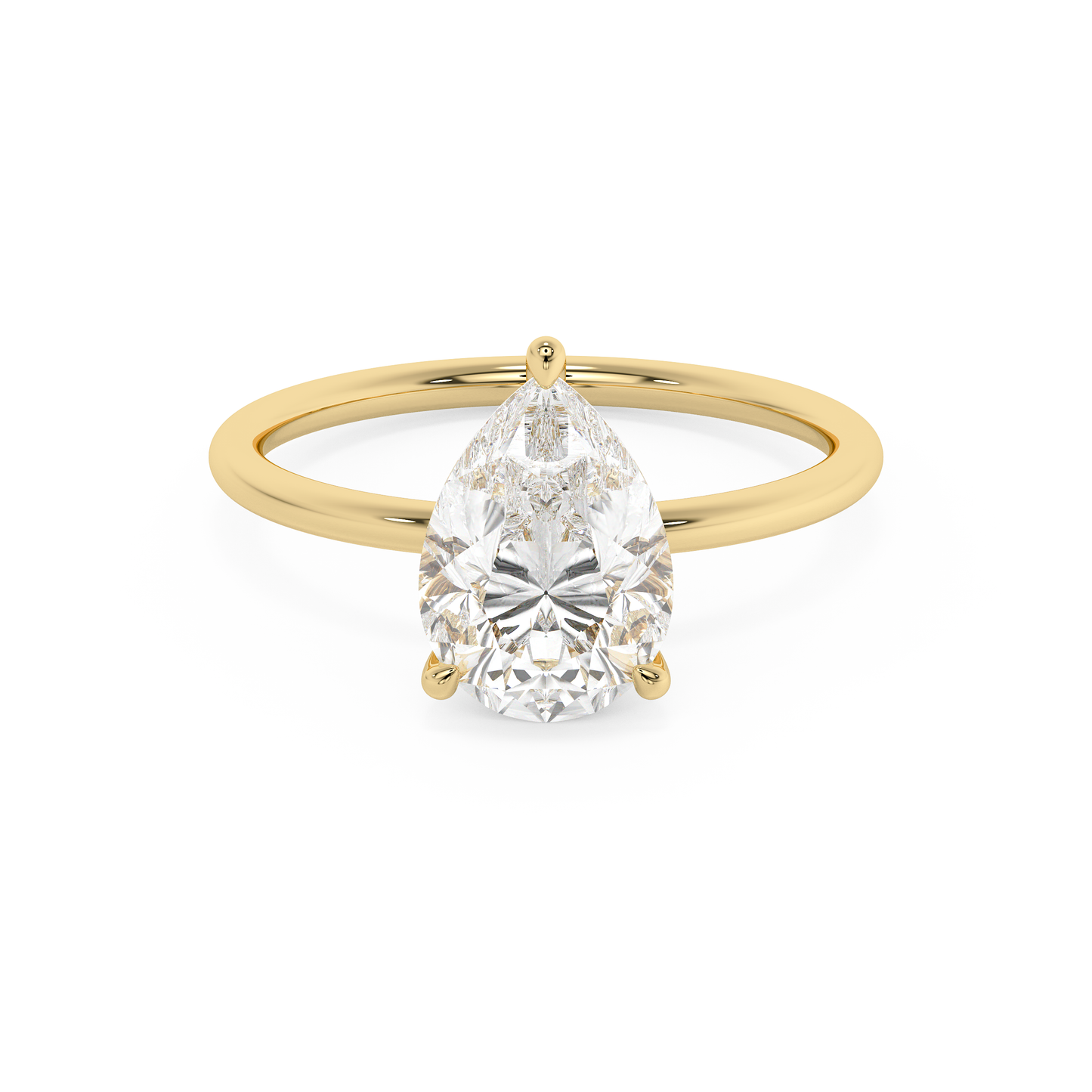 Emerald Solitaire Lab Grown Diamond Engagement Ring