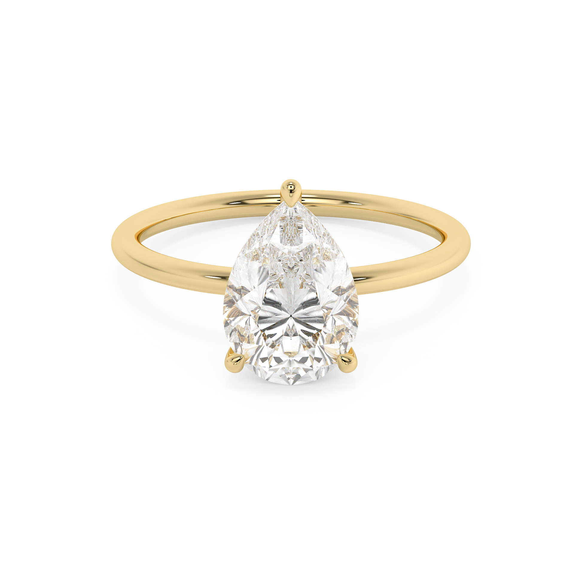 Emerald Solitaire Lab Grown Diamond Engagement Ring