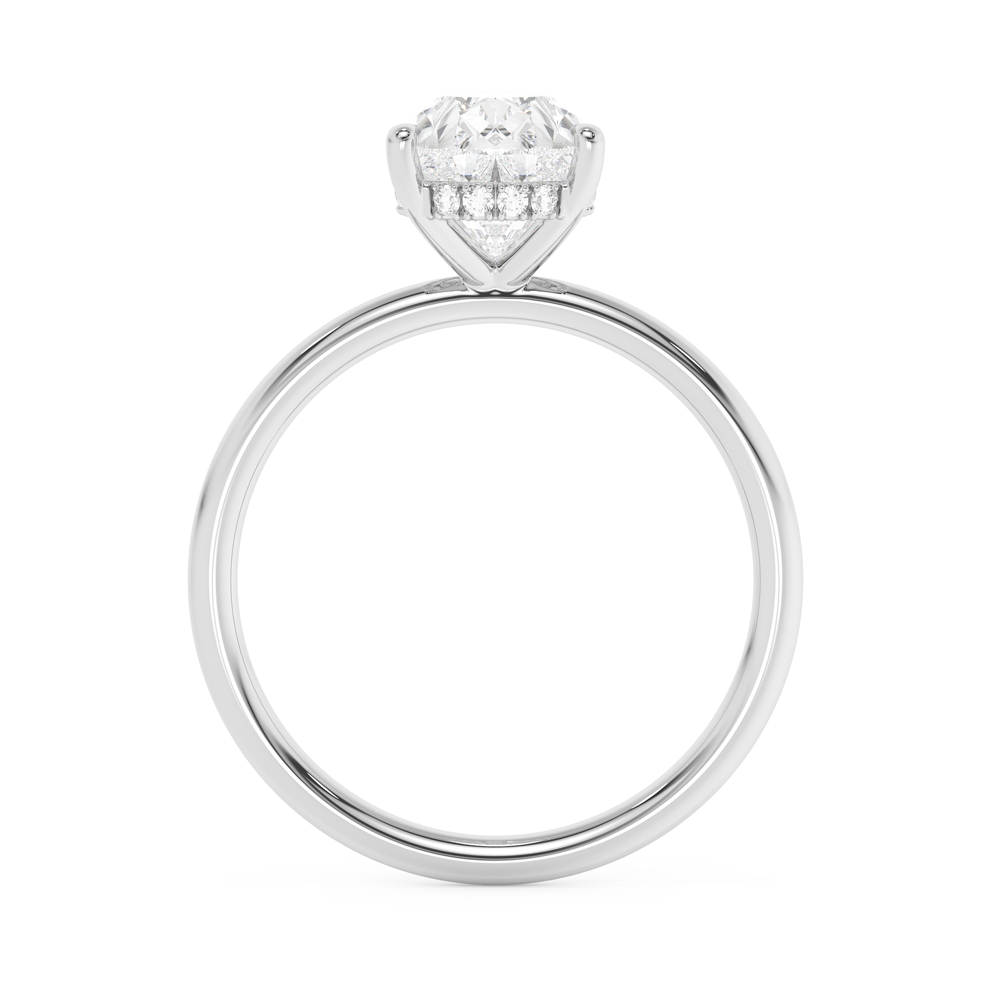 Emerald Solitaire Lab Grown Diamond Engagement Ring