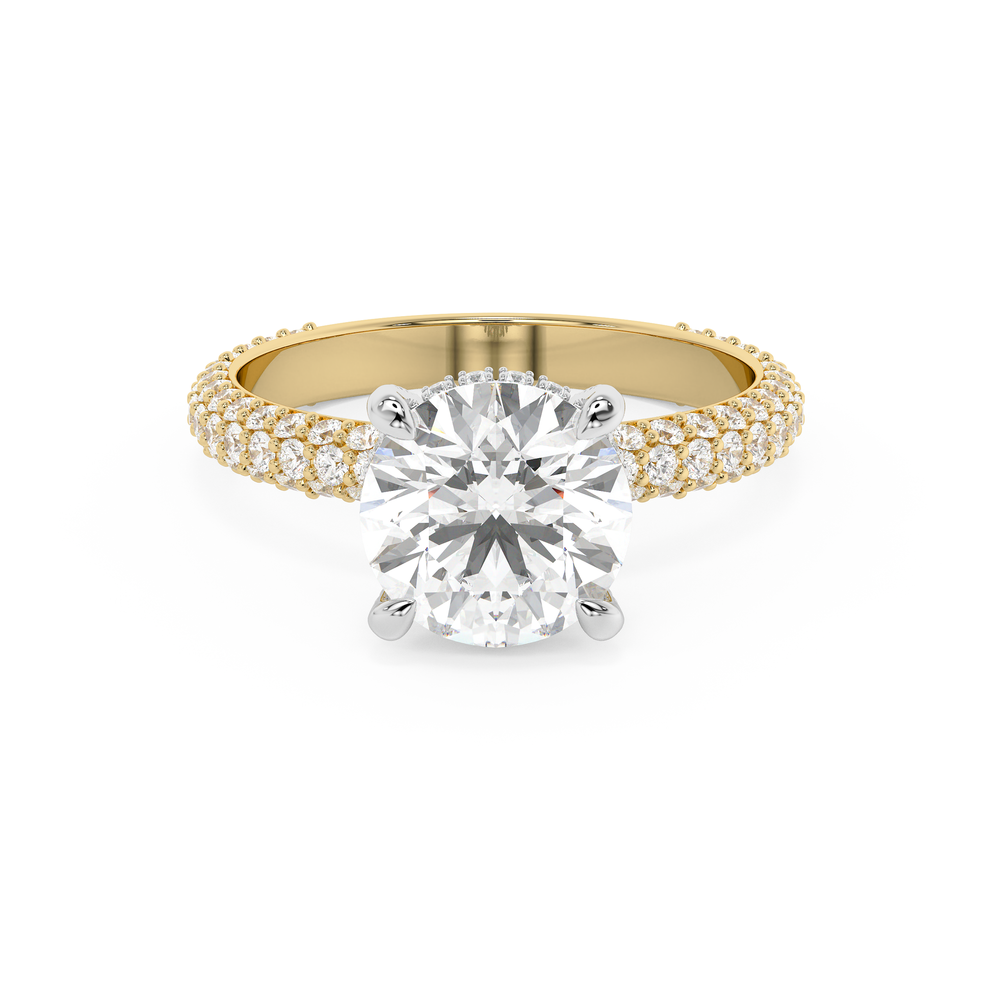 Emerald Solitaire Lab Grown Diamond Engagement Ring