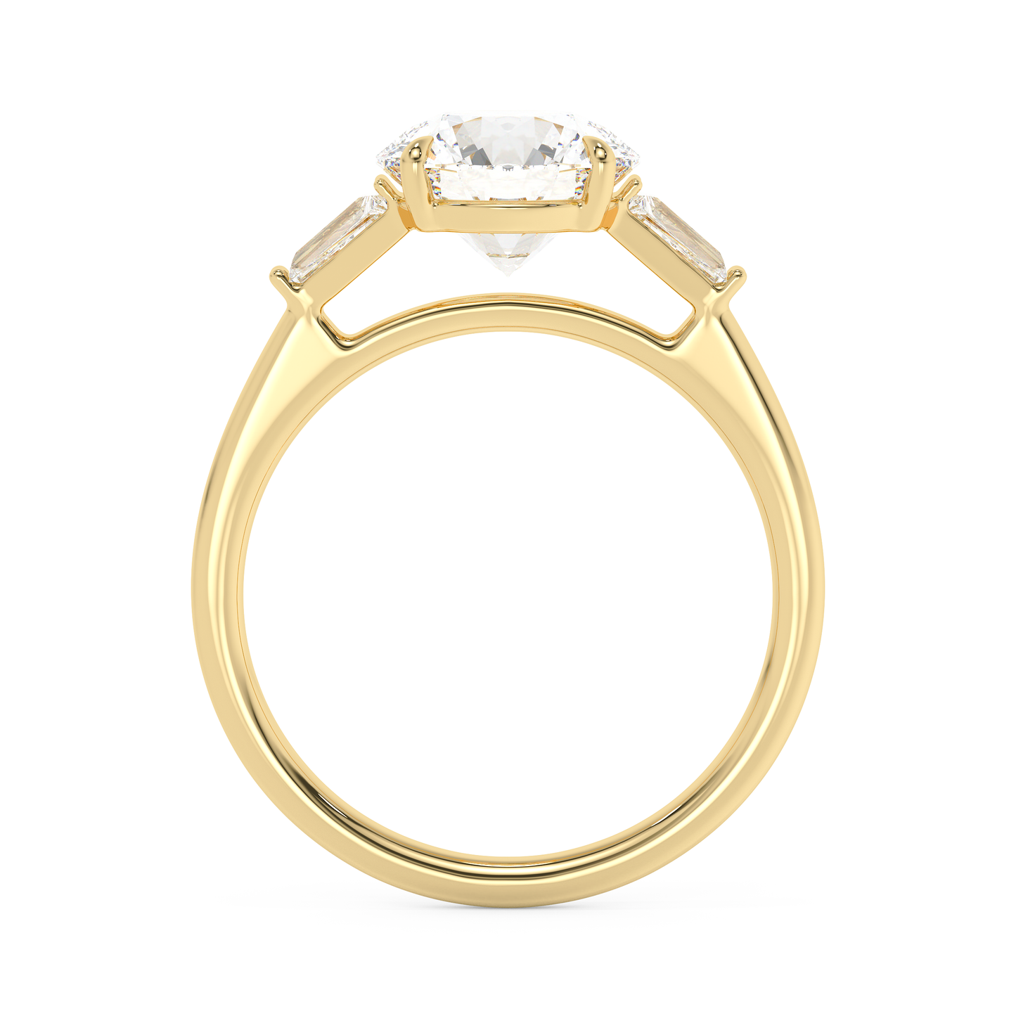 Emerald Solitaire Lab Grown Diamond Engagement Ring