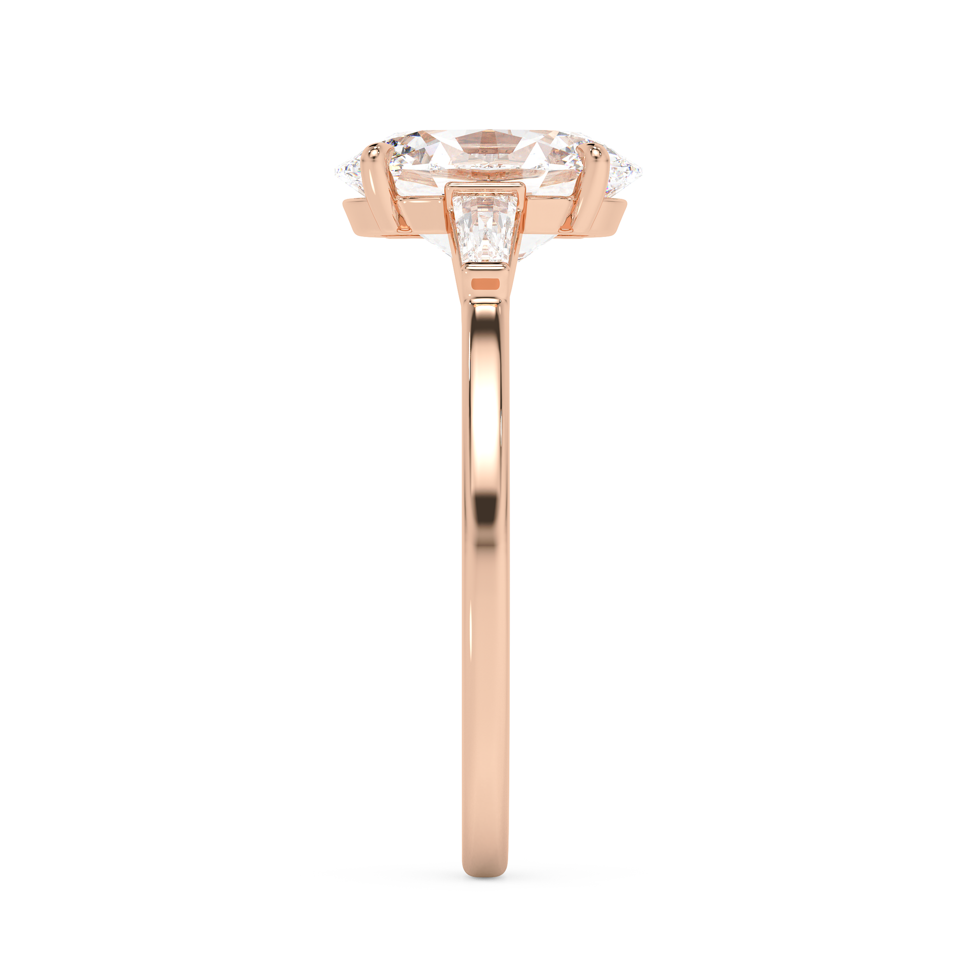 Emerald Solitaire Lab Grown Diamond Engagement Ring