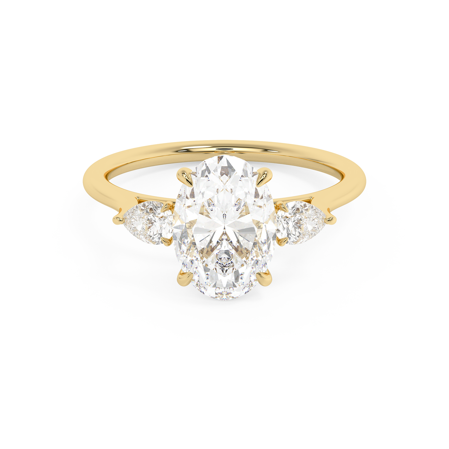 Emerald Solitaire Lab Grown Diamond Engagement Ring