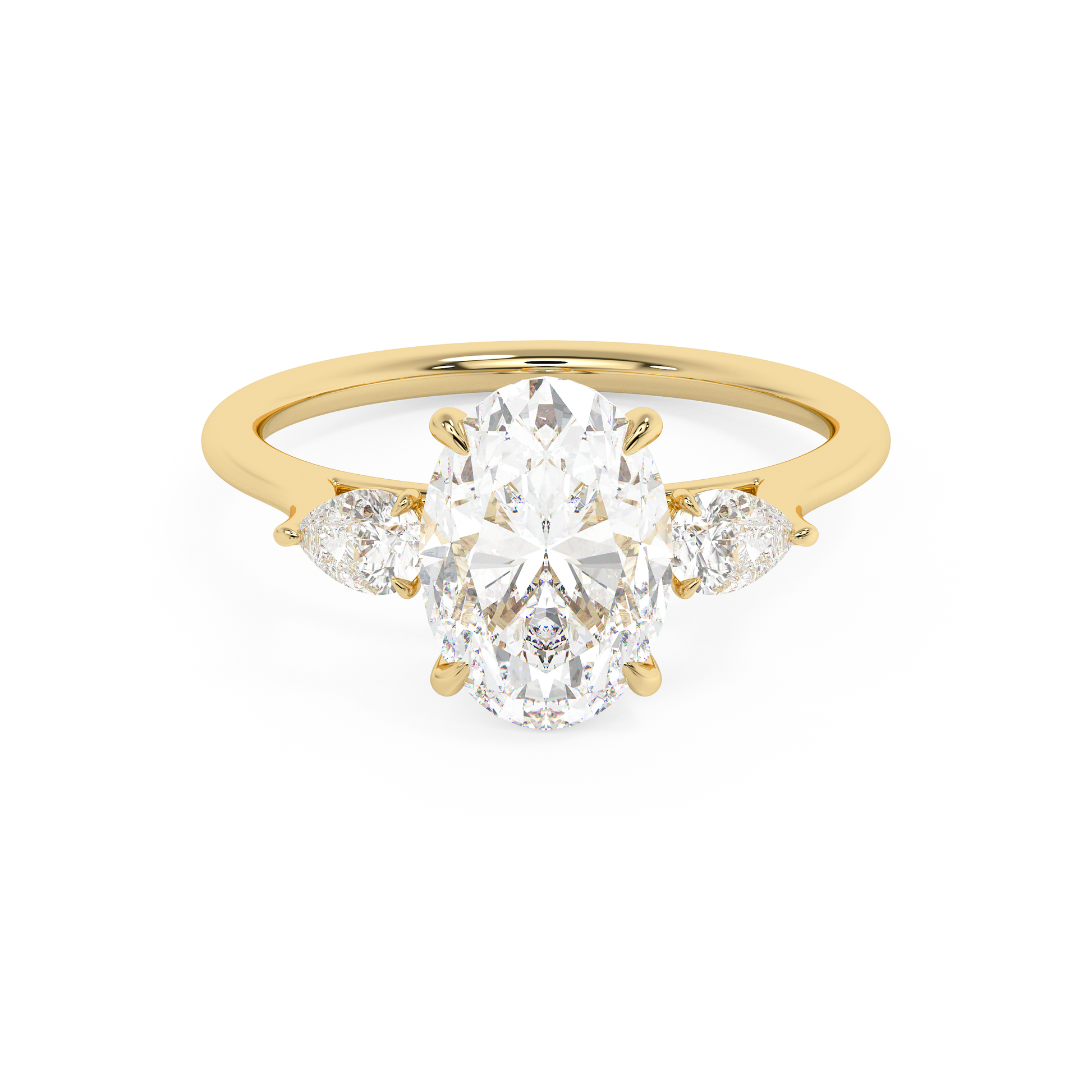 Emerald Solitaire Lab Grown Diamond Engagement Ring