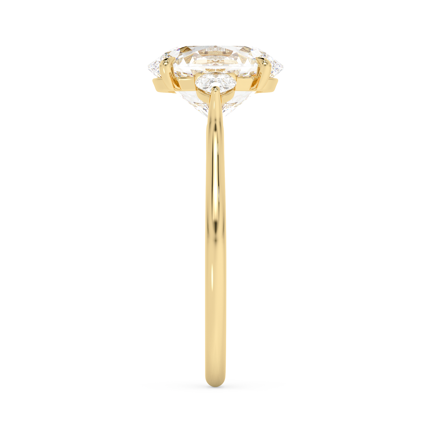 Emerald Solitaire Lab Grown Diamond Engagement Ring