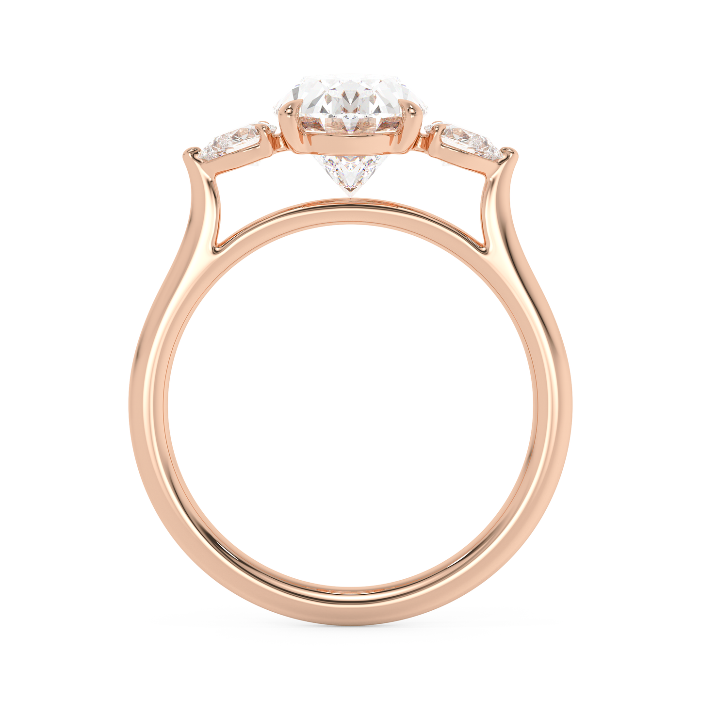 Emerald Solitaire Lab Grown Diamond Engagement Ring