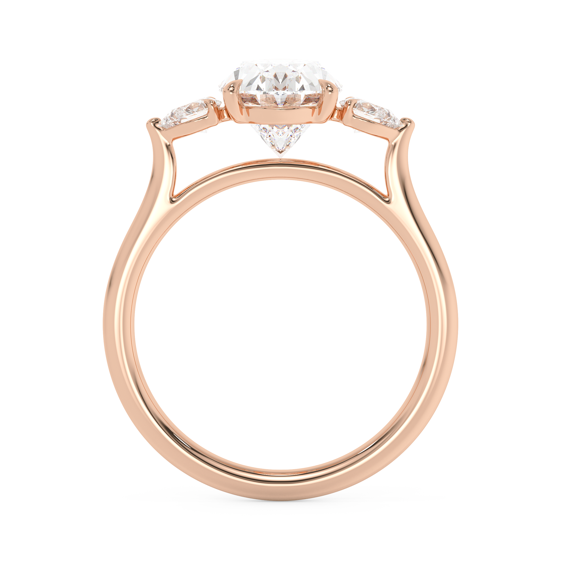 Emerald Solitaire Lab Grown Diamond Engagement Ring