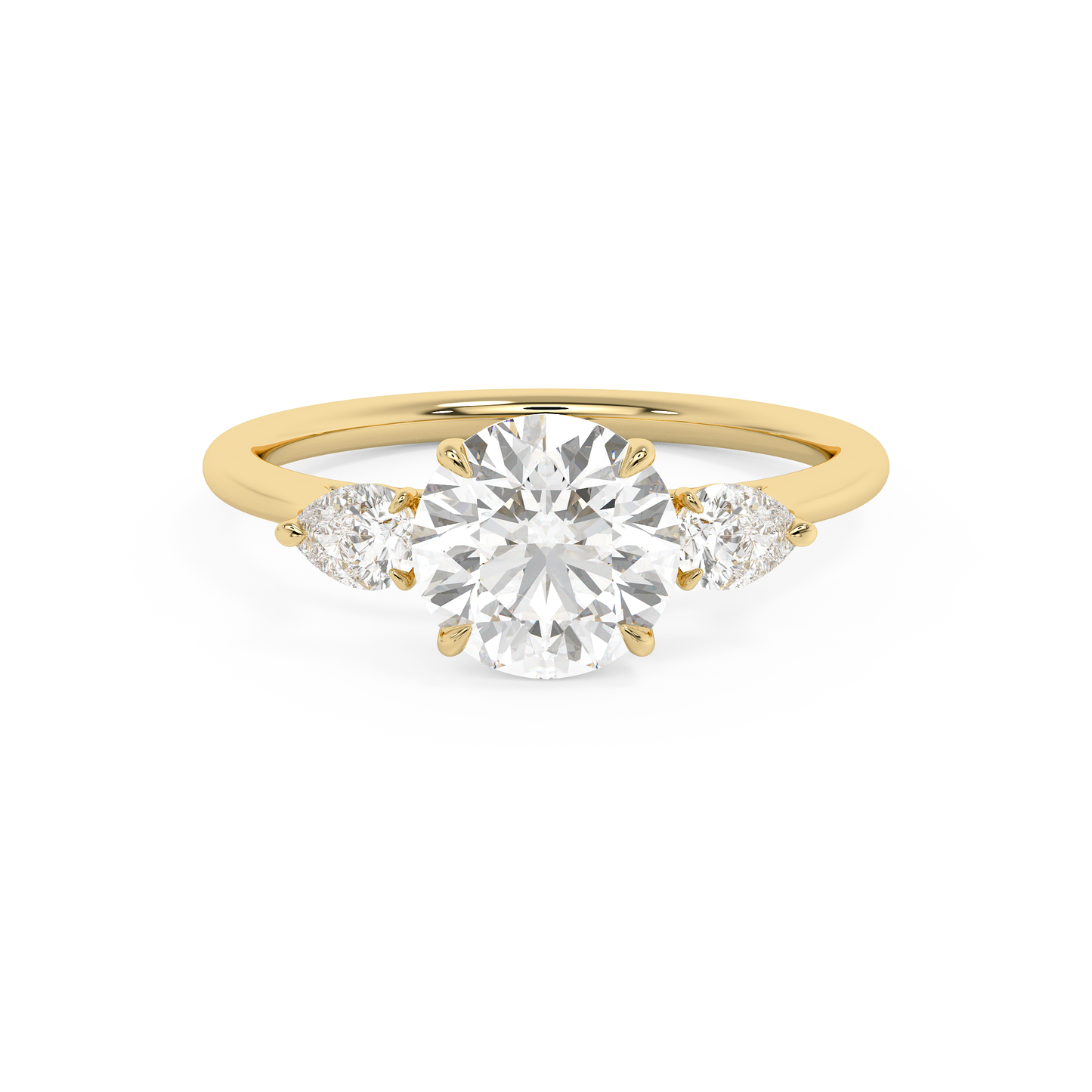Emerald Solitaire Lab Grown Diamond Engagement Ring