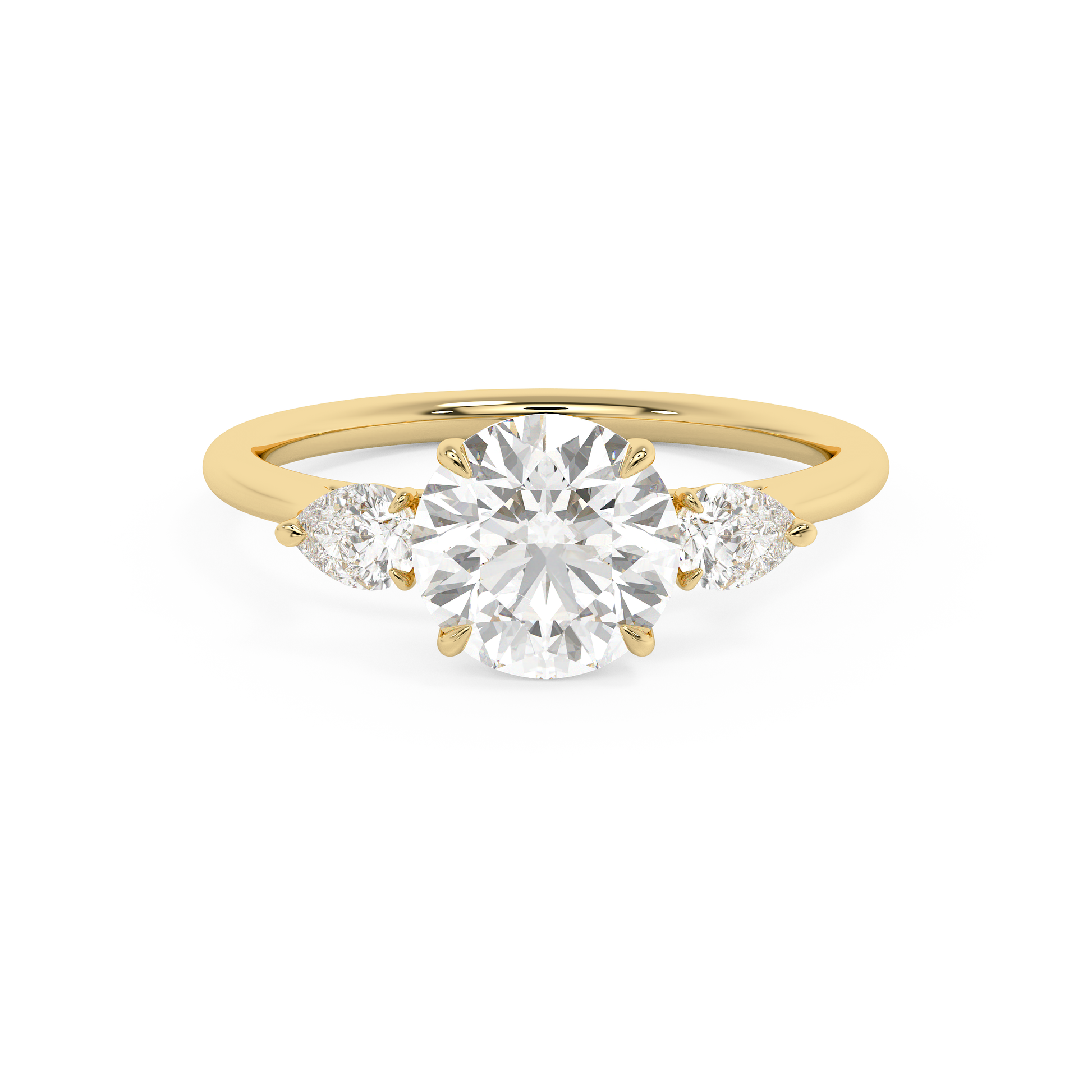 Emerald Solitaire Lab Grown Diamond Engagement Ring