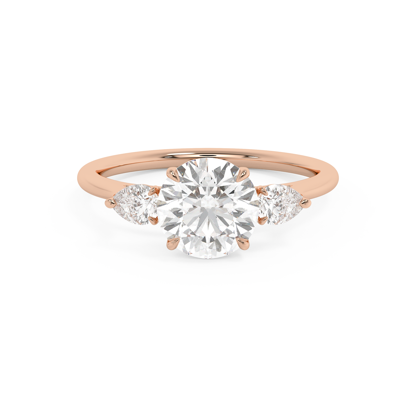Emerald Solitaire Lab Grown Diamond Engagement Ring