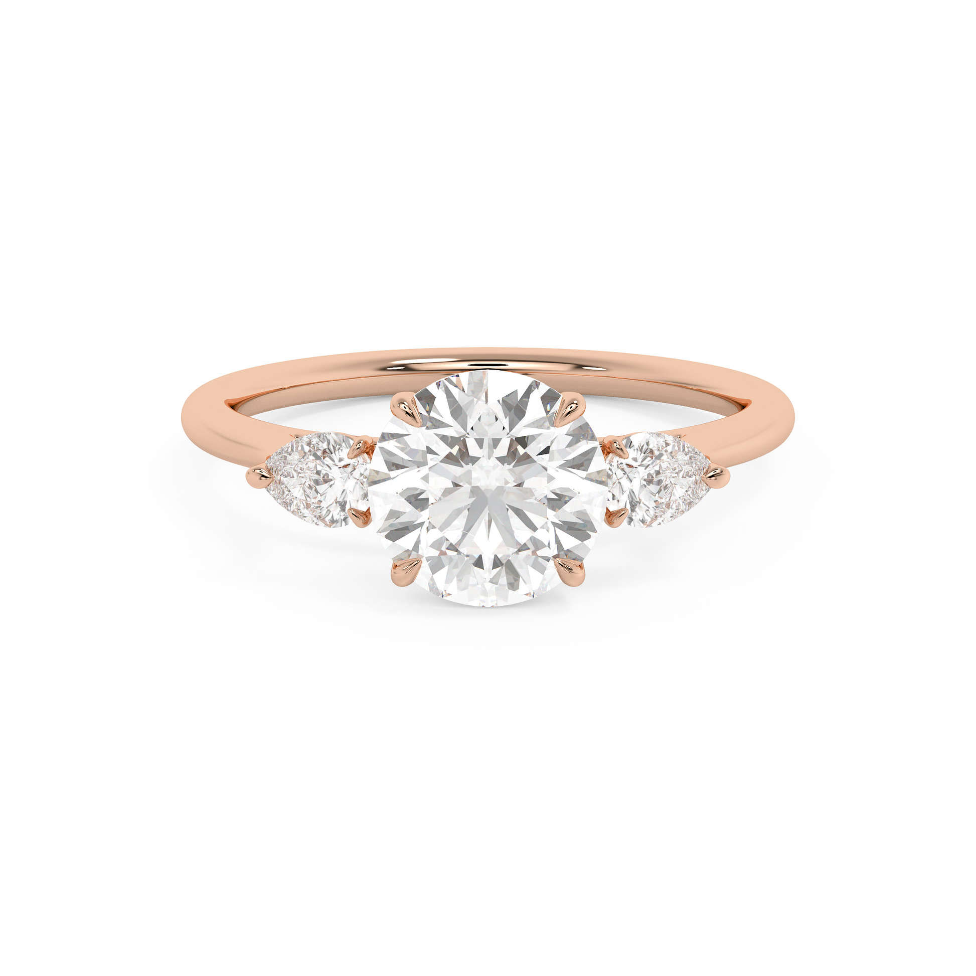 Emerald Solitaire Lab Grown Diamond Engagement Ring