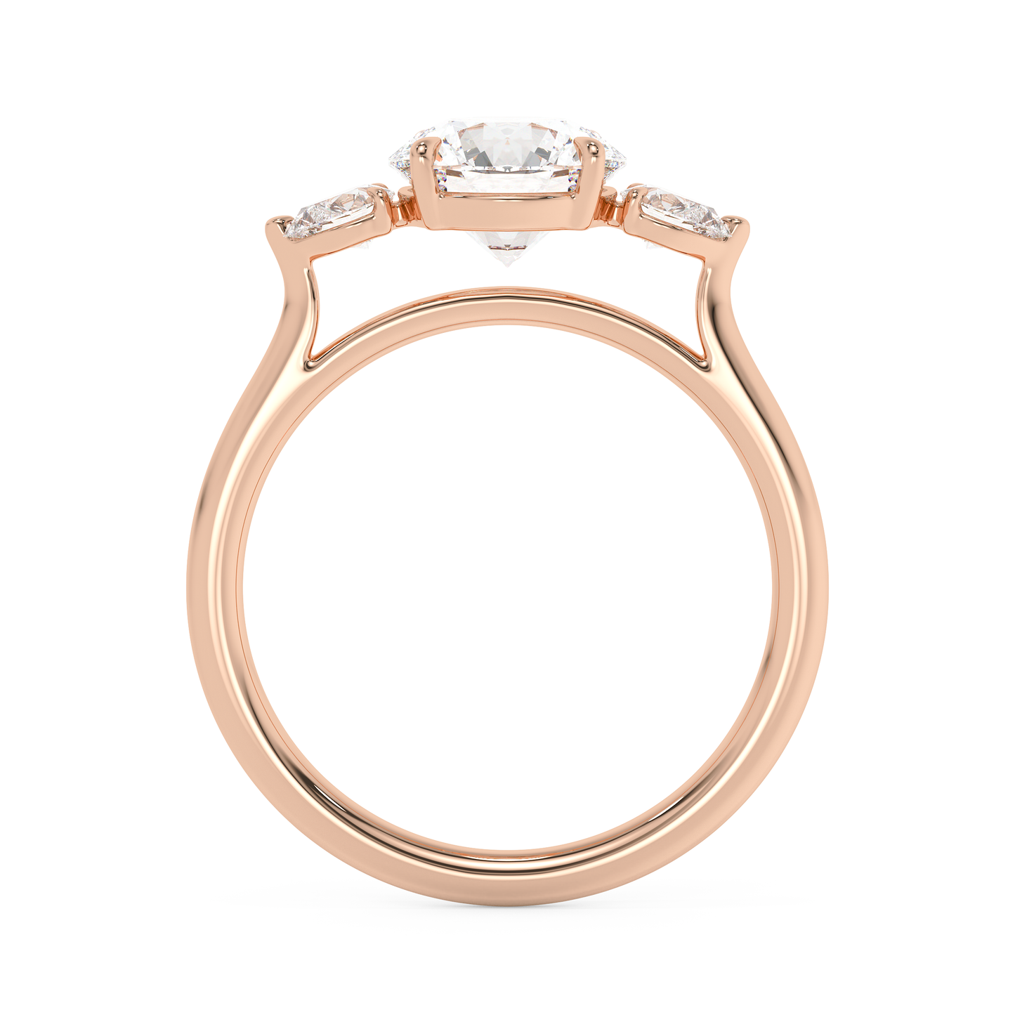 Emerald Solitaire Lab Grown Diamond Engagement Ring