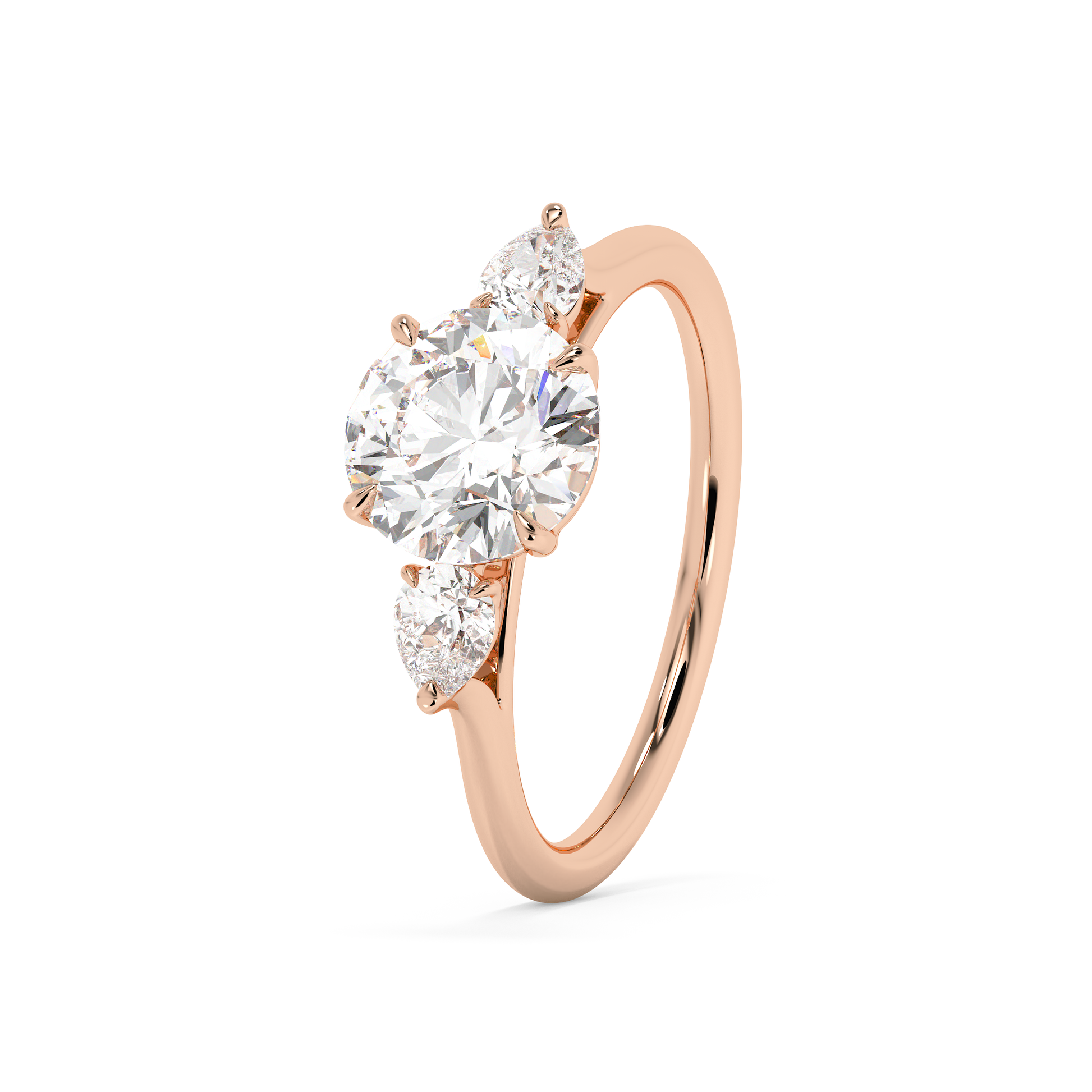 Emerald Solitaire Lab Grown Diamond Engagement Ring