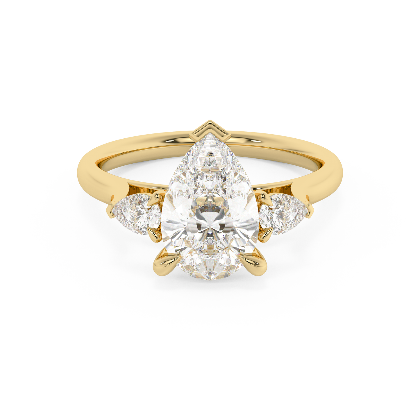 Emerald Solitaire Lab Grown Diamond Engagement Ring
