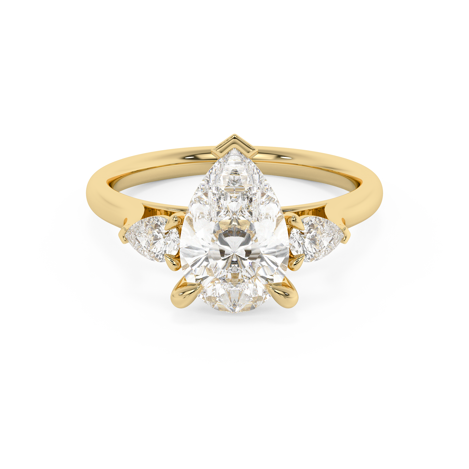 Emerald Solitaire Lab Grown Diamond Engagement Ring