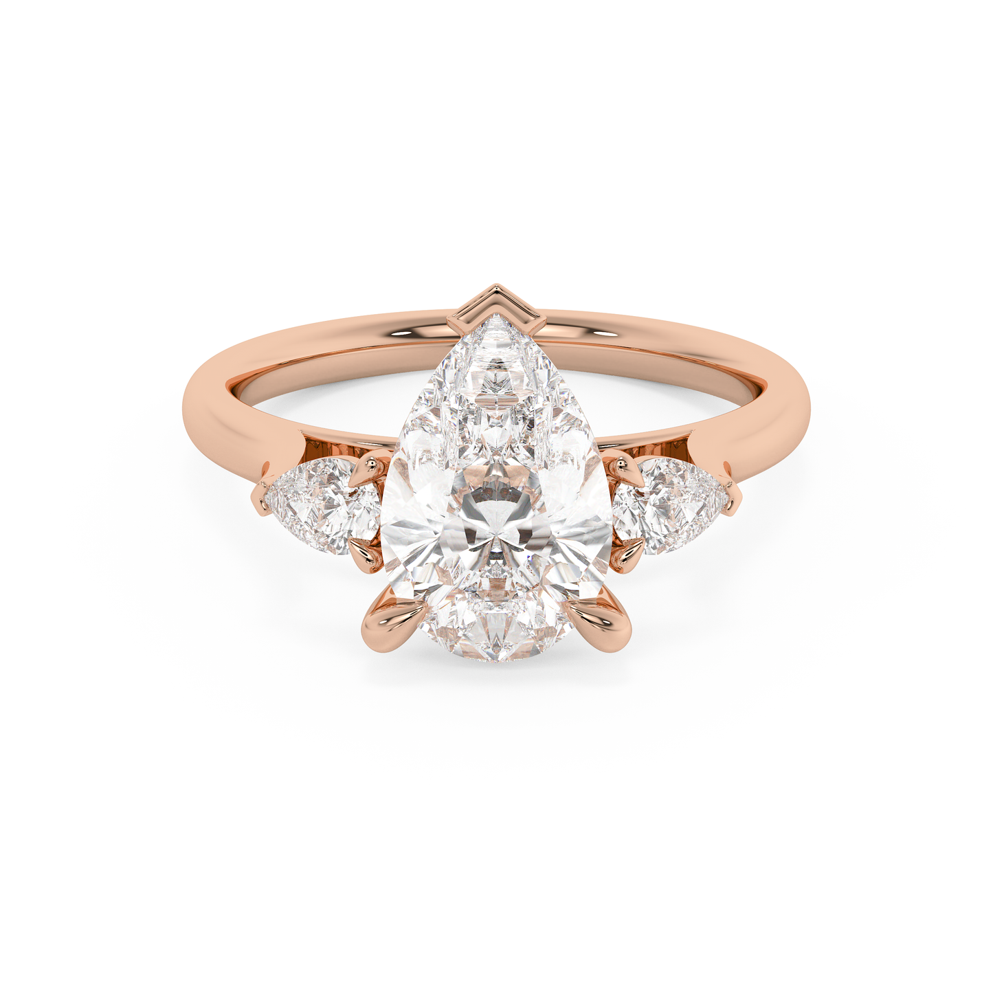 Emerald Solitaire Lab Grown Diamond Engagement Ring