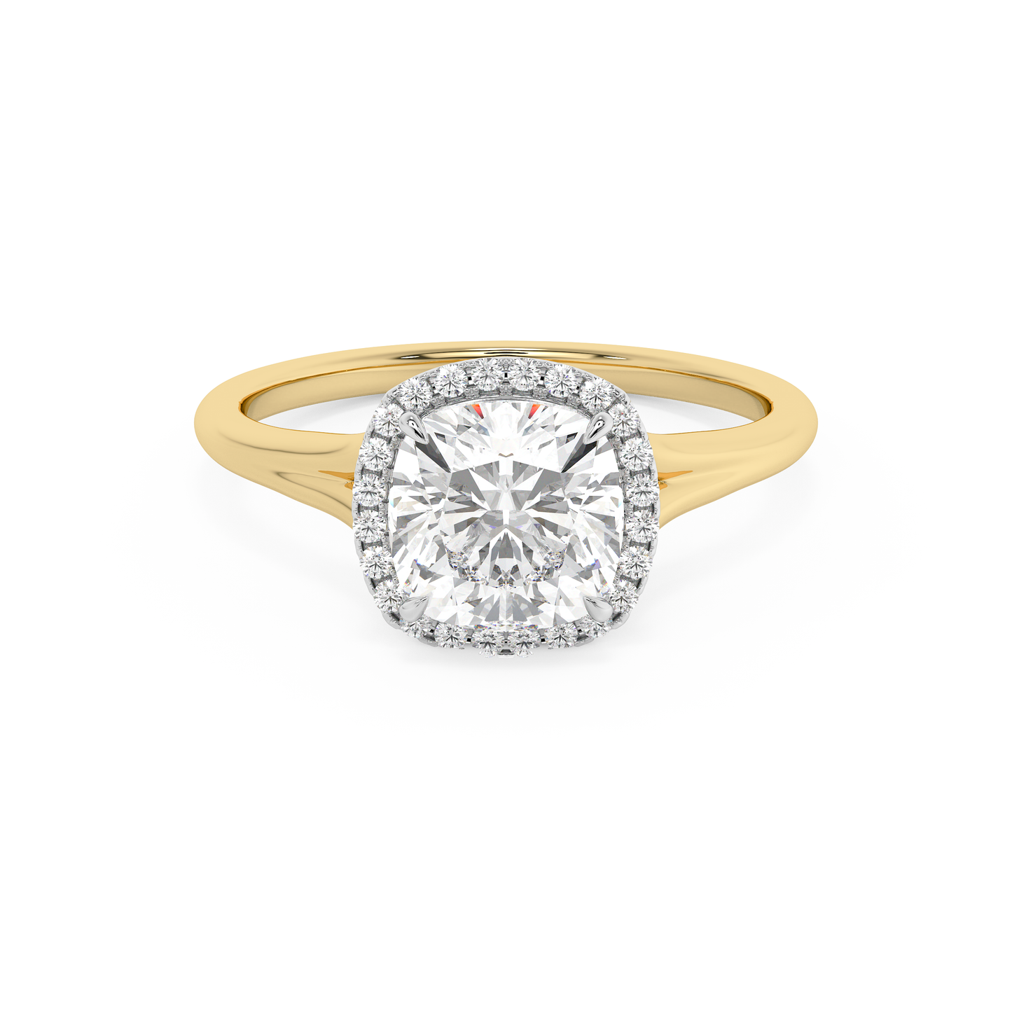 Emerald Solitaire Lab Grown Diamond Engagement Ring