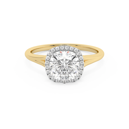 Emerald Solitaire Lab Grown Diamond Engagement Ring