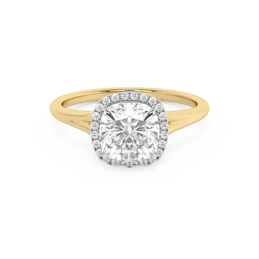 Emerald Solitaire Lab Grown Diamond Engagement Ring