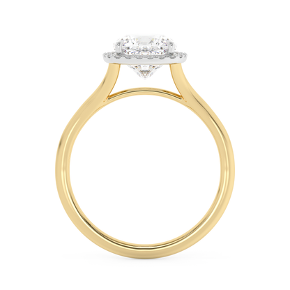 Emerald Solitaire Lab Grown Diamond Engagement Ring