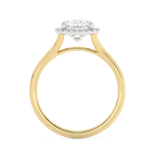Emerald Solitaire Lab Grown Diamond Engagement Ring