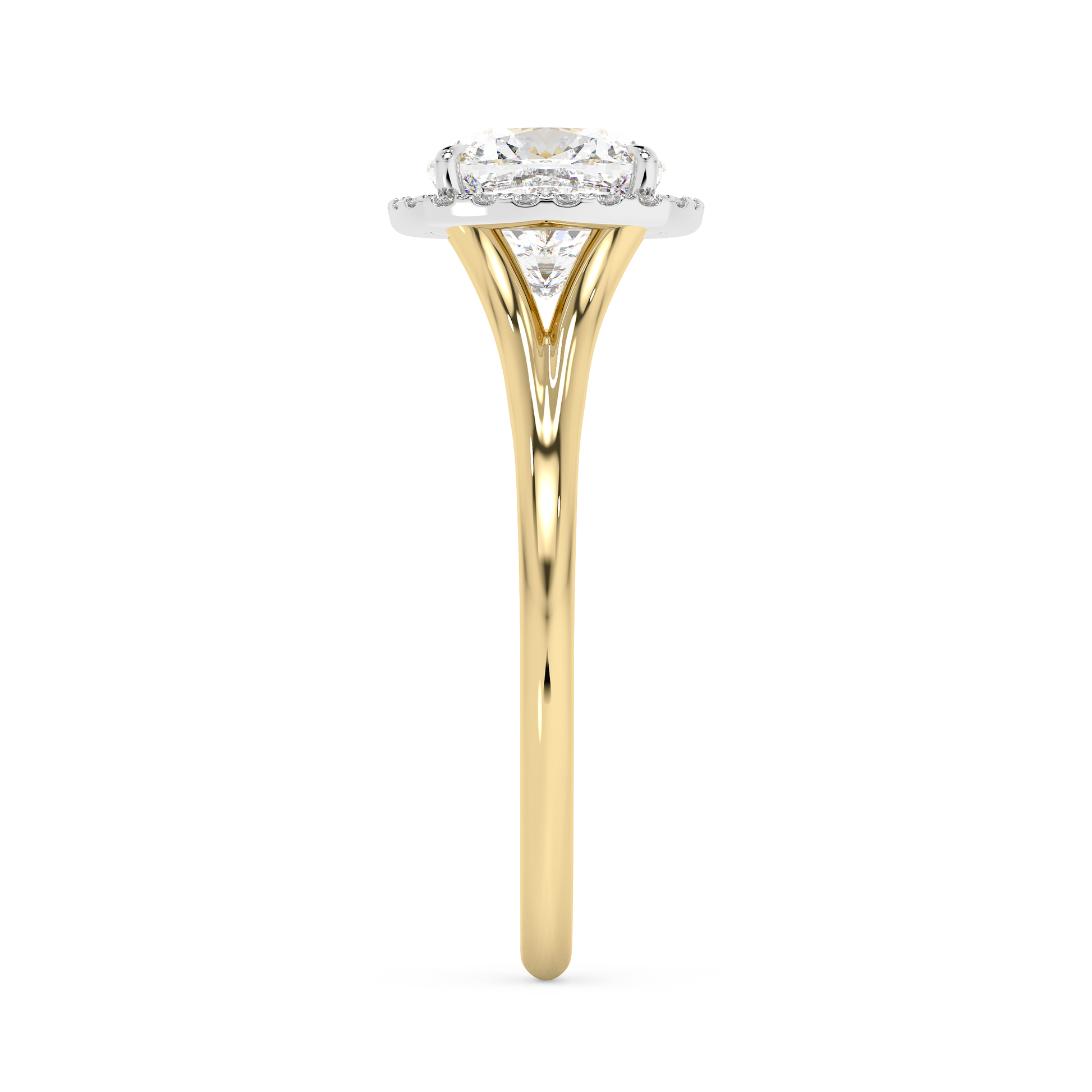 Emerald Solitaire Lab Grown Diamond Engagement Ring