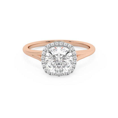 Emerald Solitaire Lab Grown Diamond Engagement Ring