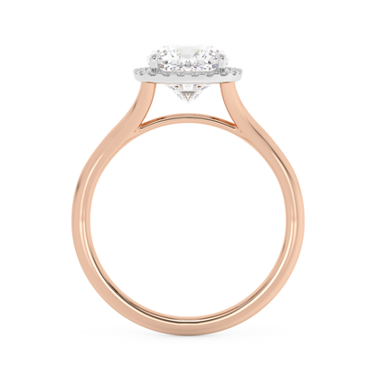 Emerald Solitaire Lab Grown Diamond Engagement Ring