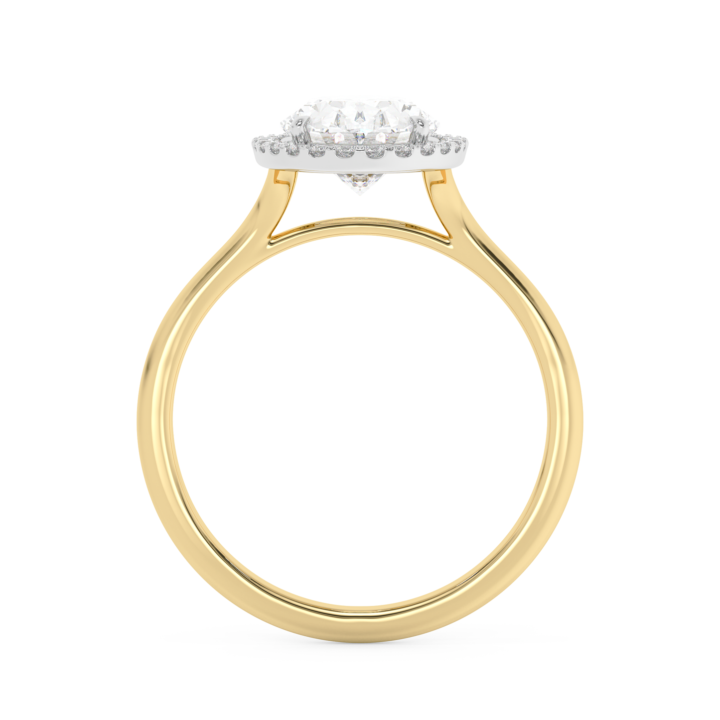Emerald Solitaire Lab Grown Diamond Engagement Ring