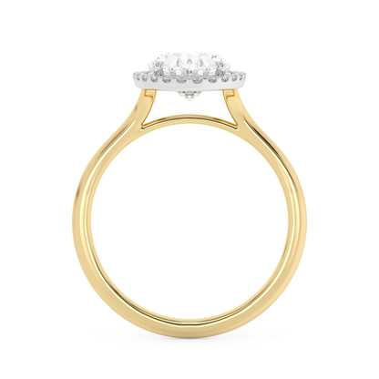 Emerald Solitaire Lab Grown Diamond Engagement Ring