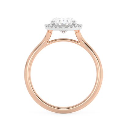 Emerald Solitaire Lab Grown Diamond Engagement Ring