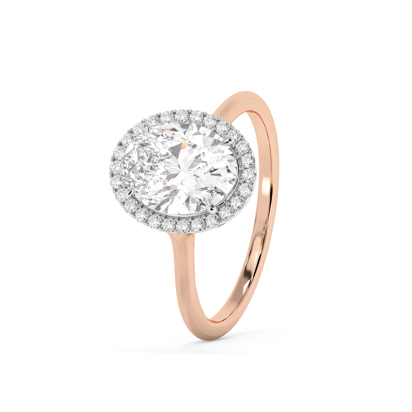 Emerald Solitaire Lab Grown Diamond Engagement Ring