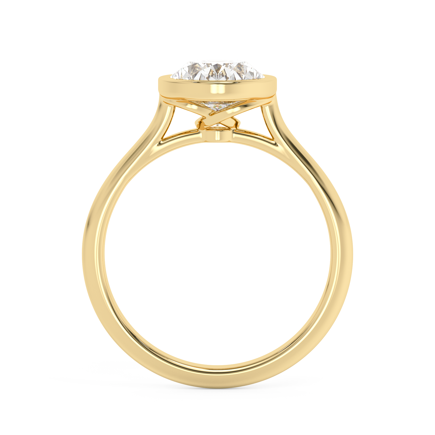 Emerald Solitaire Lab Grown Diamond Engagement Ring