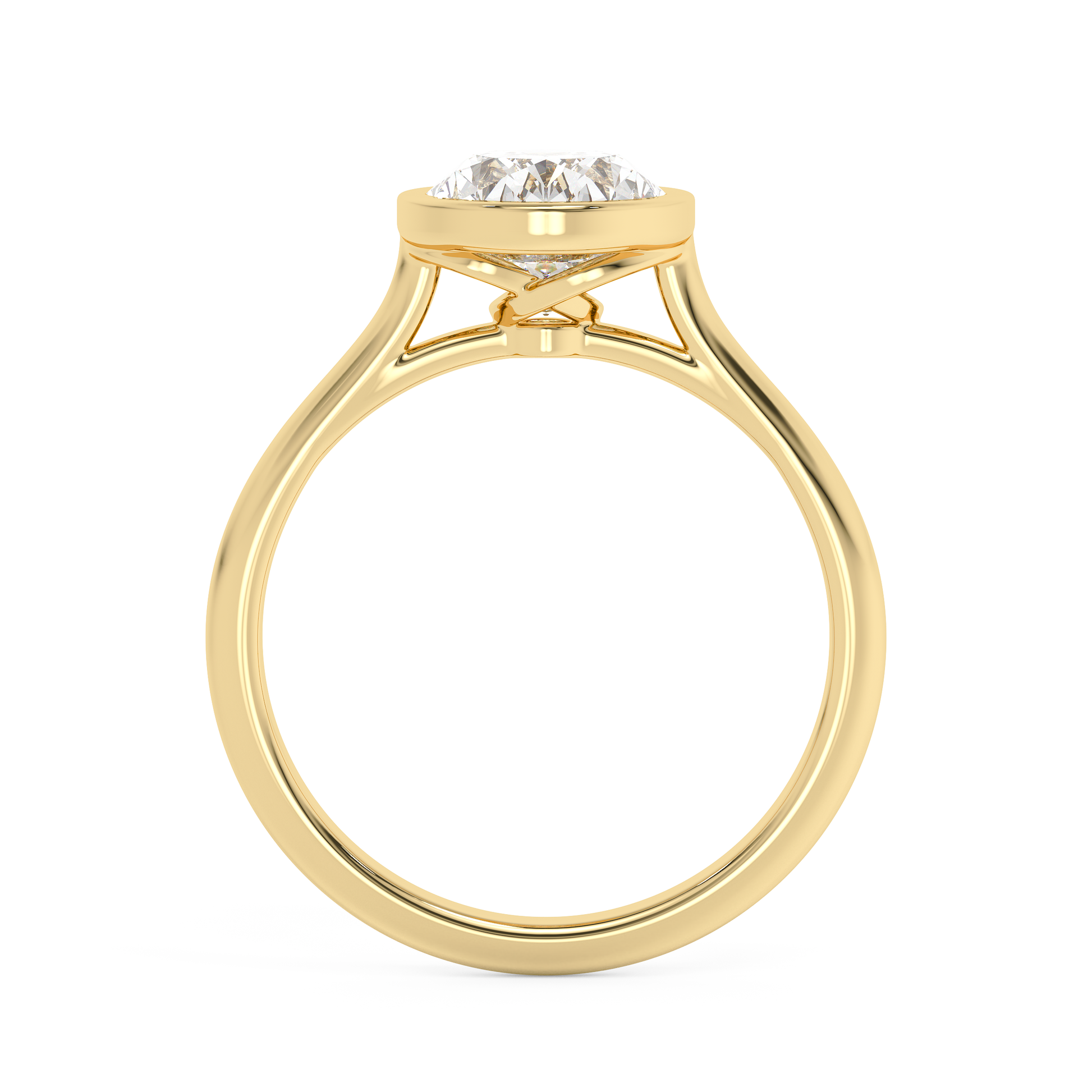 Emerald Solitaire Lab Grown Diamond Engagement Ring