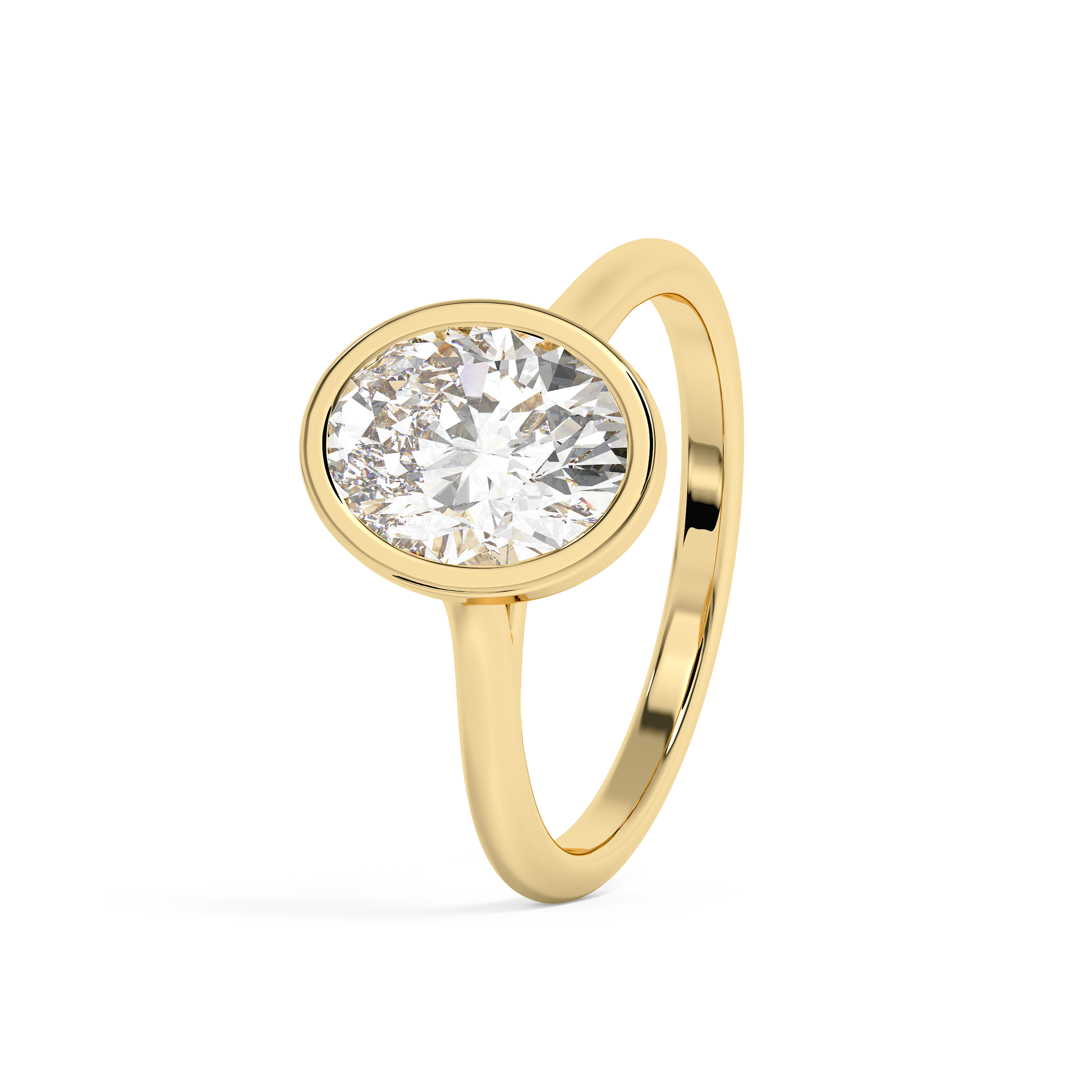 Emerald Solitaire Lab Grown Diamond Engagement Ring