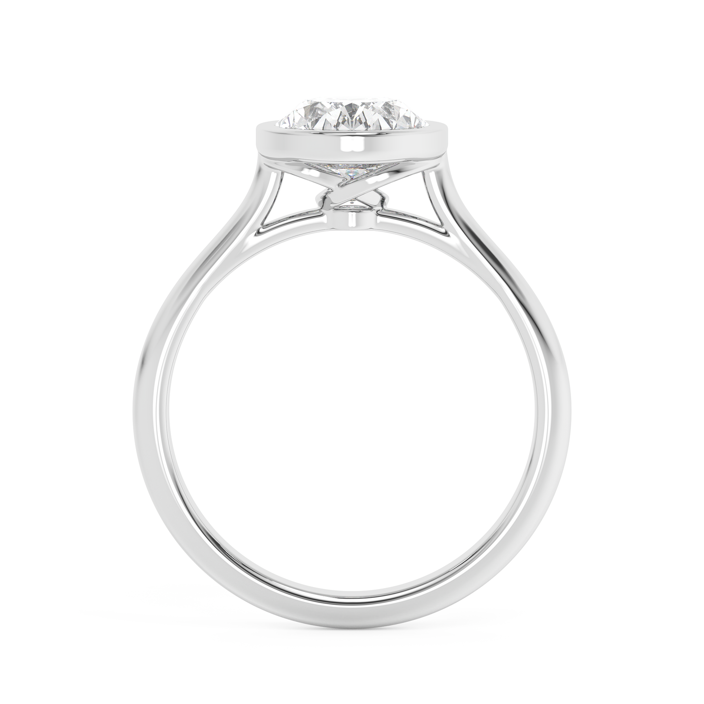 Emerald Solitaire Lab Grown Diamond Engagement Ring