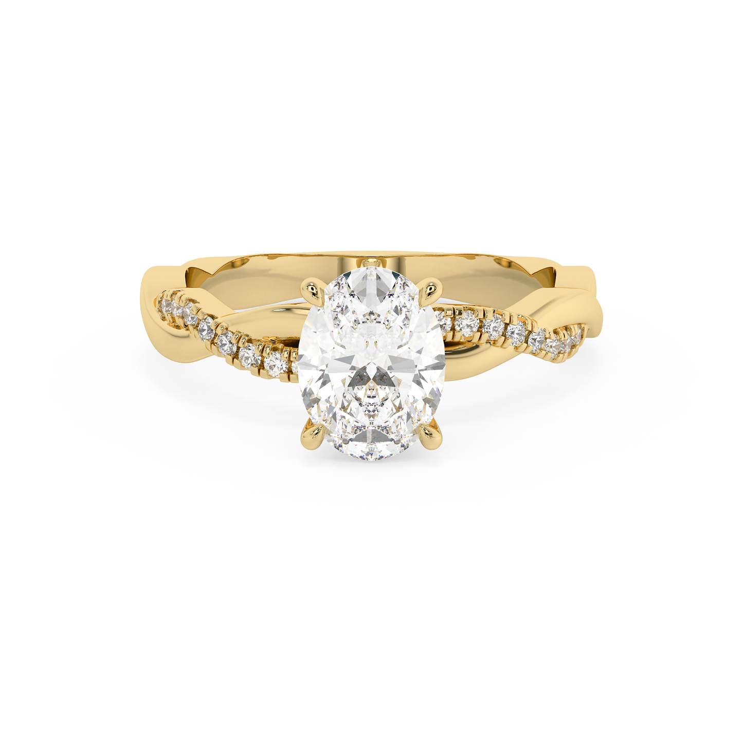 Emerald Solitaire Lab Grown Diamond Engagement Ring