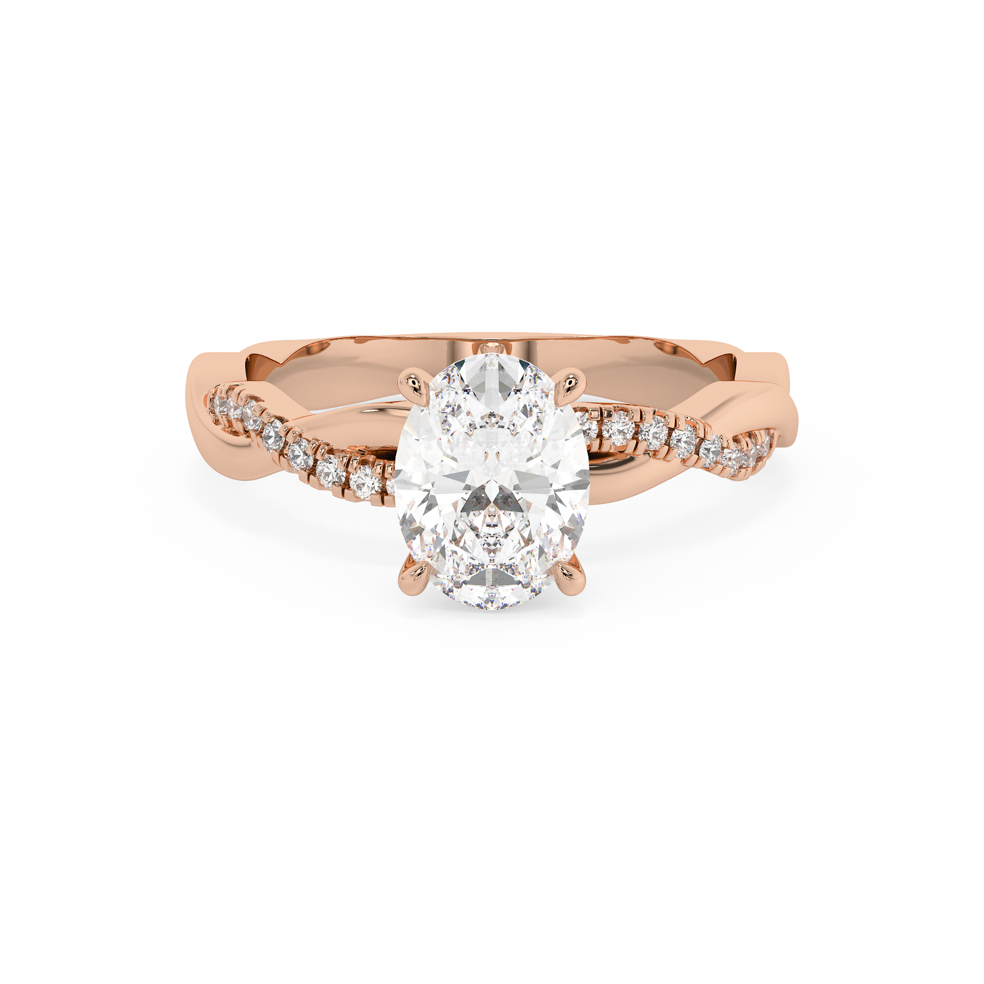 Emerald Solitaire Lab Grown Diamond Engagement Ring