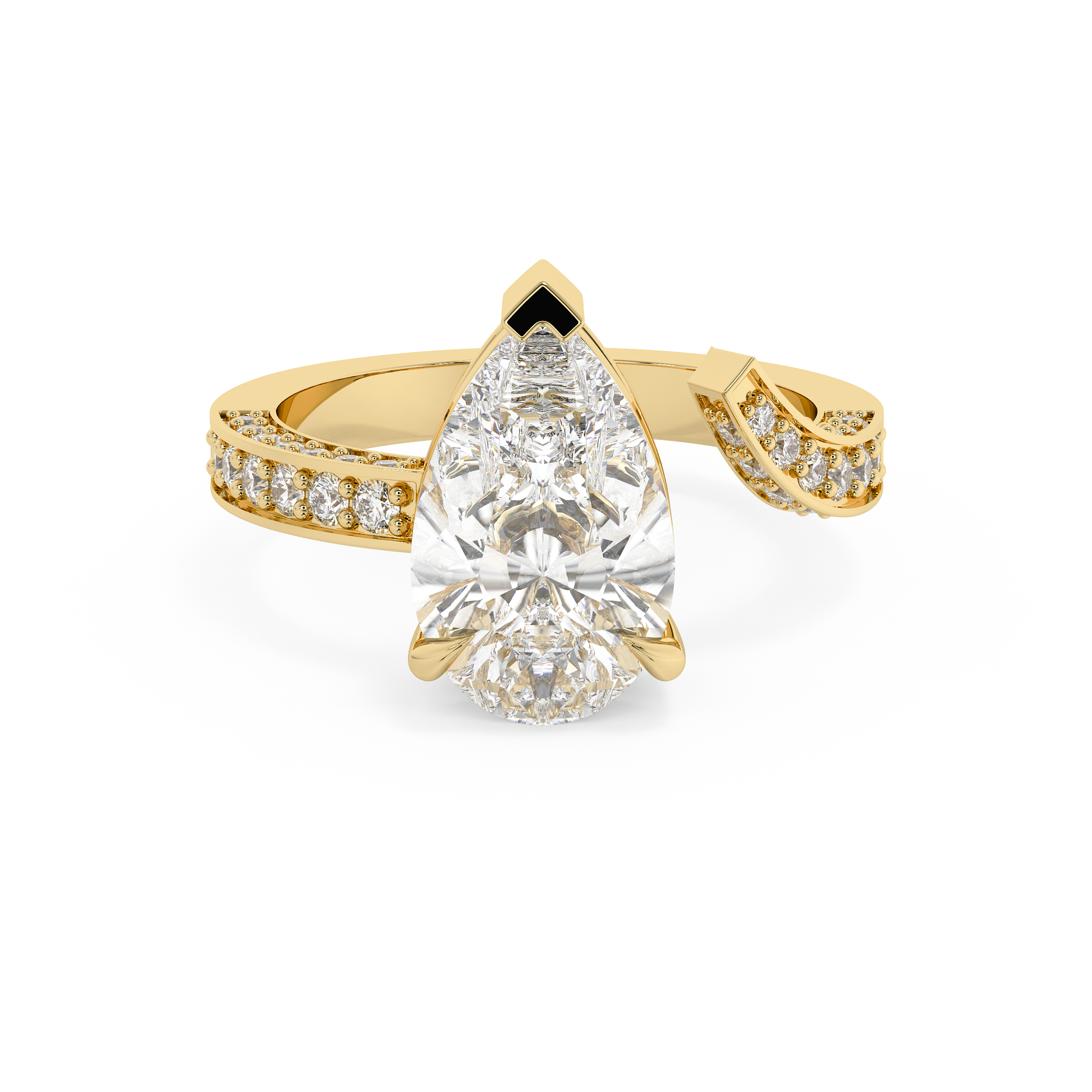 Emerald Solitaire Lab Grown Diamond Engagement Ring