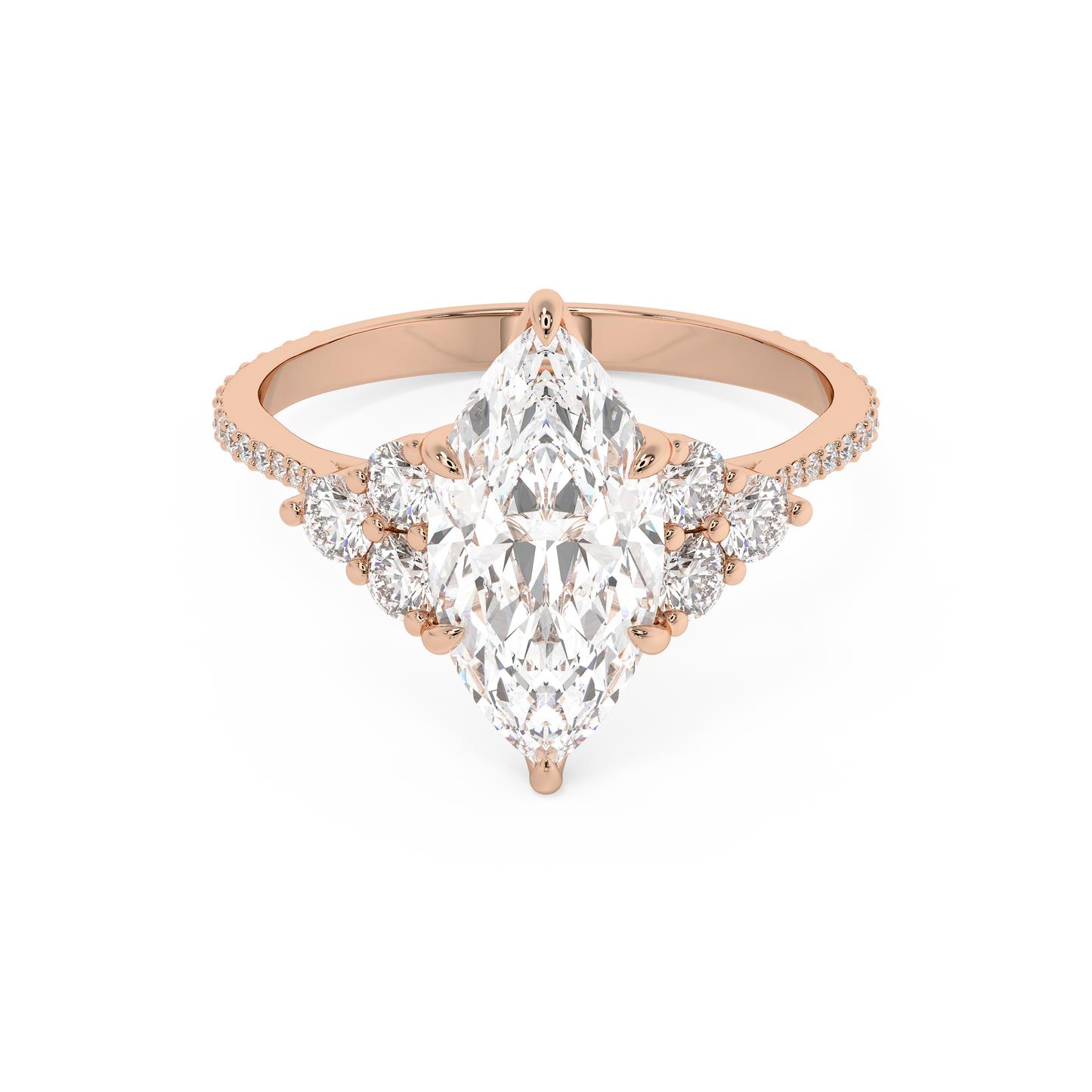 Emerald Solitaire Lab Grown Diamond Engagement Ring