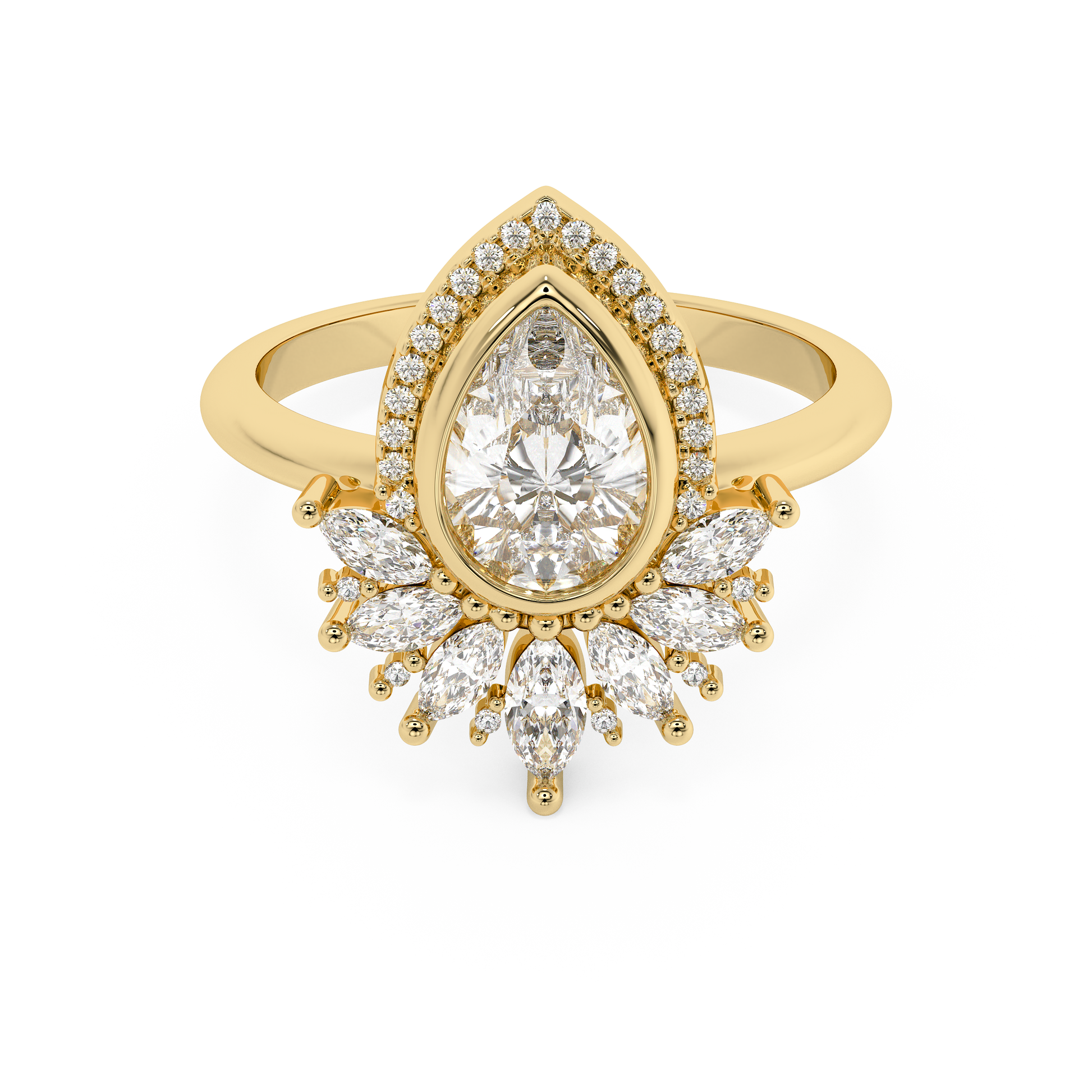 Emerald Solitaire Lab Grown Diamond Engagement Ring