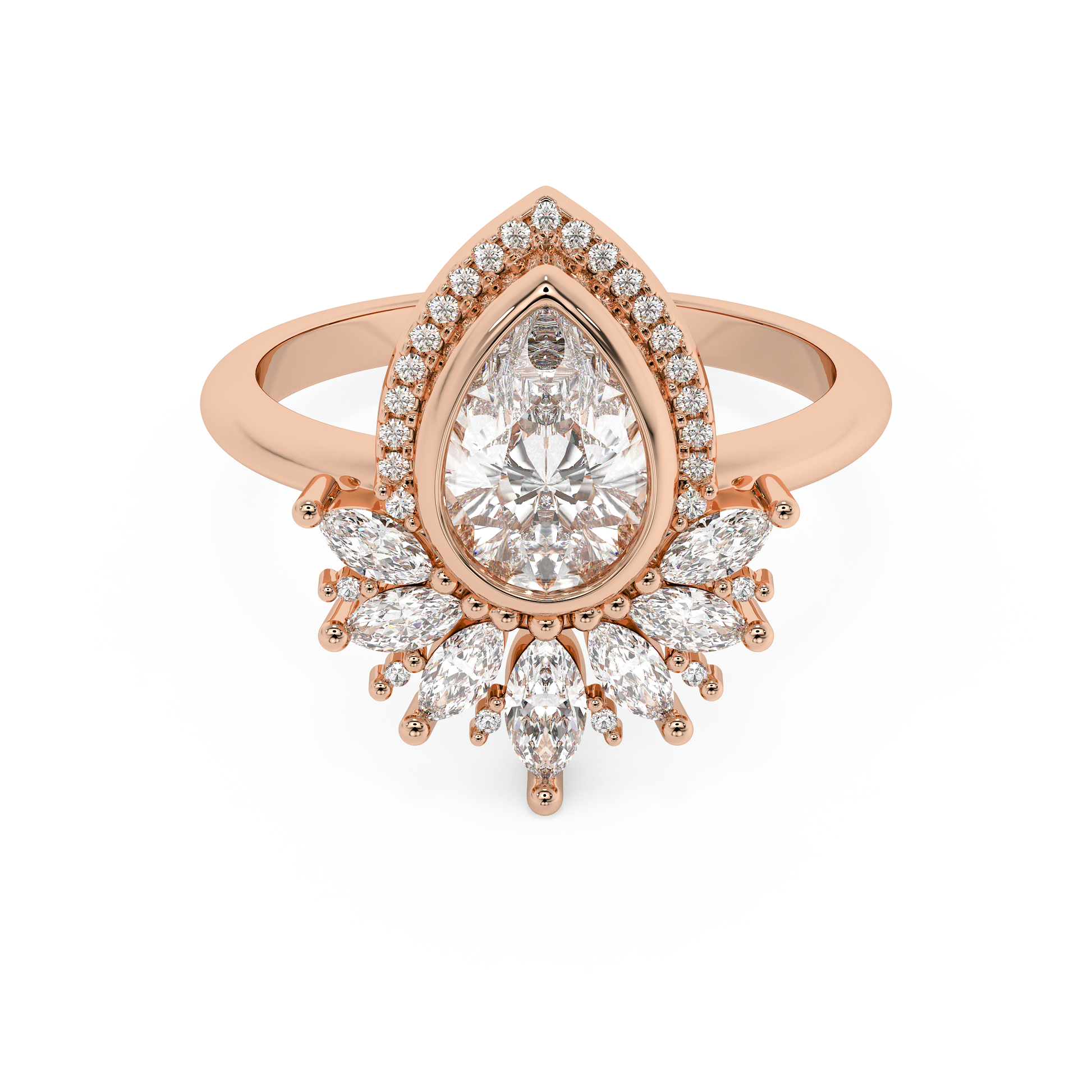 Emerald Solitaire Lab Grown Diamond Engagement Ring